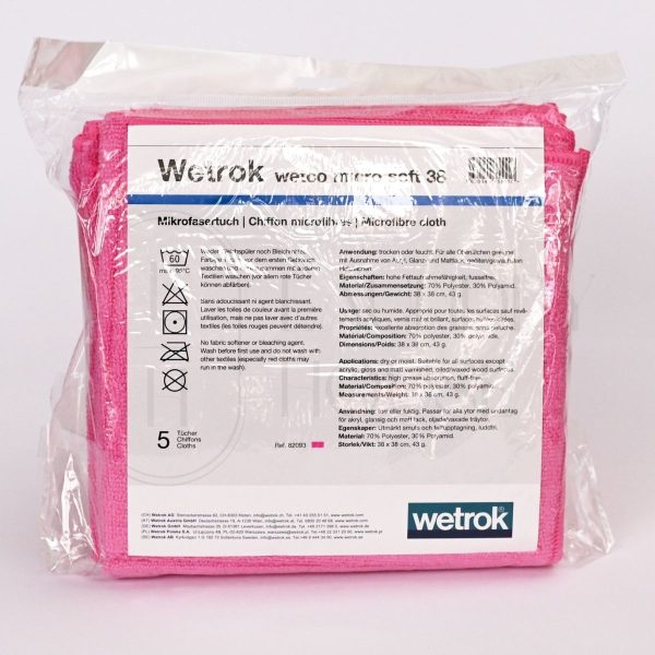 Wetrok Wetco Micro Soft 38 - премиум микрофибер крпи (5 парчиња)