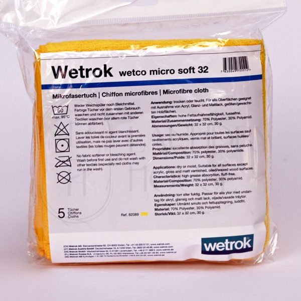 Wetrok Wetco Micro Soft 32 – Премиум Микрофибер Крпи (5 парчиња)